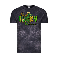 Cloud Black One Lucky Auntie St. Patrick's Day Vintage Tee - CowGirlArtShop