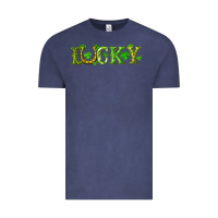 Vintage Denim st. patrick's day lucky with clovers and horseshoe Vintage Tee - RanaPortraitStore