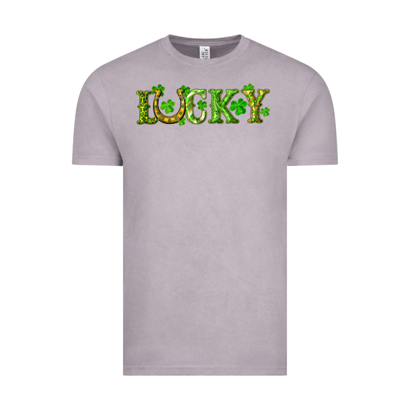 St. Patrick's Day Lucky With Clovers And Horseshoe Vintage Tee by RanaPortraitStore | Teevron