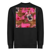 Black easter heifer with bunny ears seamless pattern Heavyweight Sweatshirt - Artiststas