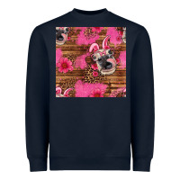 Navy easter heifer with bunny ears seamless pattern Heavyweight Sweatshirt - Artiststas