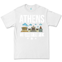 White Athens Greece City Trip Skyline Map Travel Premium Tee - maiPhamDesign