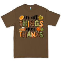 Cacao In all things give thanks Premium Tee - NancyCooperArtShop