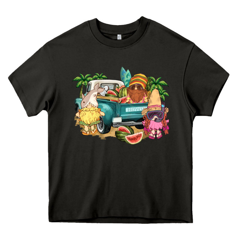 Summer Gnomies Truck Heavy Core Tee by NancyCooperArtShop | Teevron
