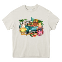Cream summer gnomies truck Heavy Core Tee - NancyCooperArtShop