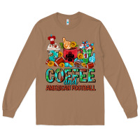 Toasted Coconut Coffee And American Football Coffee Cups Long Sleeve Tee - FaDigitalArtStudio