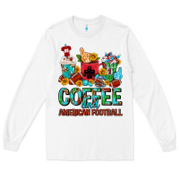 White Coffee And American Football Coffee Cups Long Sleeve Tee - FaDigitalArtStudio