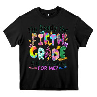 Black I'm ready for fifth grade but is it ready for me Heavy Core Tee - RanaPortraitStore