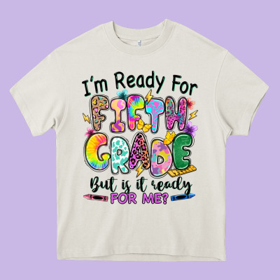 I'm Ready For Fifth Grade But Is It Ready For Me Heavy Core Tee Designed By Ranaportraitstore