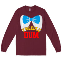 Burgundy tweedle dee dum funny matching halloween costume for couples premium t Long Sleeve Tee - maiPhamDesign