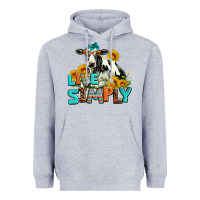 Heather Grey live simply Heavyweight Hoodie - AdoDesignShop