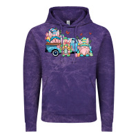 Cloud Purple Easter gnomes truck Vintage Hoodie - OliviaCreatesArt