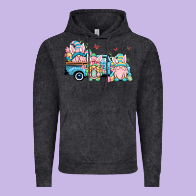 Easter Gnomes Truck Vintage Hoodie Designed By Oliviacreatesart