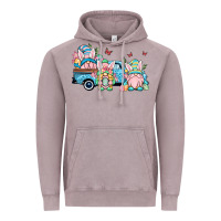 Vintage Zinc Easter gnomes truck Vintage Hoodie - OliviaCreatesArt