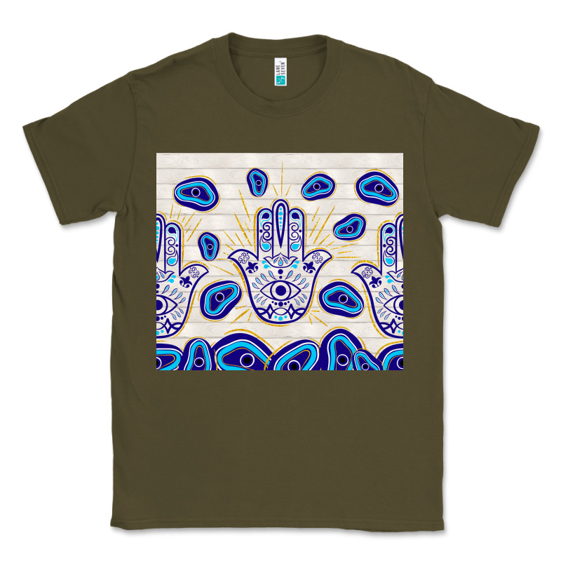 Evil Eyes With White Wooden Pattern Classic Tee by TumblerDesignByShophia | Teevron