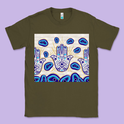 Evil Eyes With White Wooden Pattern Classic Tee Designed By Tumblerdesignbyshophia