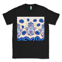 Black evil eyes with white wooden pattern Classic Tee - TumblerDesignByShophia