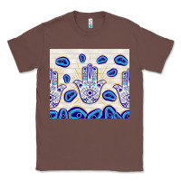 Chestnut evil eyes with white wooden pattern Classic Tee - TumblerDesignByShophia