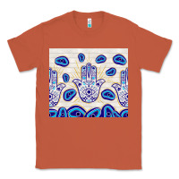 Copper evil eyes with white wooden pattern Classic Tee - TumblerDesignByShophia