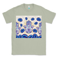 Matcha evil eyes with white wooden pattern Classic Tee - TumblerDesignByShophia