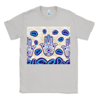 Moon Dust evil eyes with white wooden pattern Classic Tee - TumblerDesignByShophia