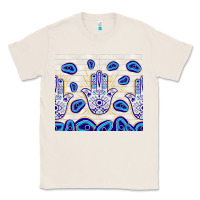 Natural evil eyes with white wooden pattern Classic Tee - TumblerDesignByShophia