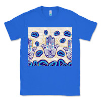 True Royal evil eyes with white wooden pattern Classic Tee - TumblerDesignByShophia