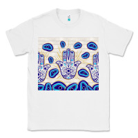 White evil eyes with white wooden pattern Classic Tee - TumblerDesignByShophia