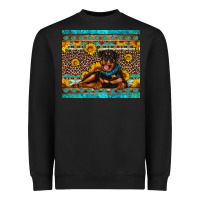 Black Rottweiler with western background Heavyweight Sweatshirt - Artiststas