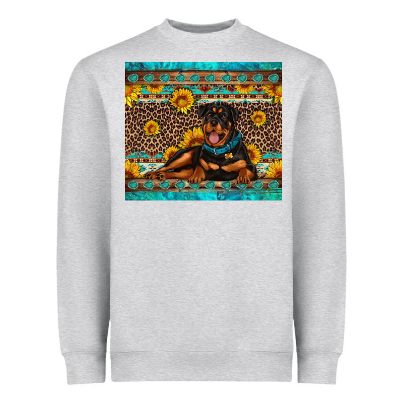 Rottweiler With Western Background Heavyweight Sweatshirt by Artiststas | Teevron