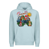 Blue Mist summer gnomes  truck Premium Hoodie - CowhideDigitalArt