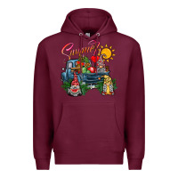 Burgundy summer gnomes  truck Premium Hoodie - CowhideDigitalArt