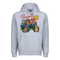 Heather Grey summer gnomes  truck Premium Hoodie - CowhideDigitalArt
