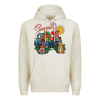Oatmeal Heather summer gnomes  truck Premium Hoodie - CowhideDigitalArt