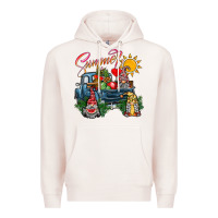 Pale Pink summer gnomes  truck Premium Hoodie - CowhideDigitalArt