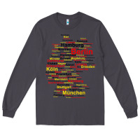 Smoke germany map silhouette towns cities flag berlin travel t shirt Long Sleeve Tee - maiPhamDesign