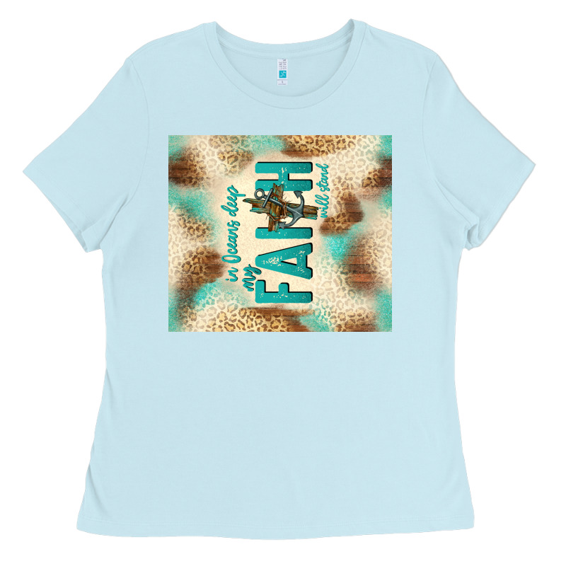 Faith With Cross Ladies Tee by TumblerDesignByShophia | Teevron