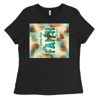 Black faith with cross Ladies Tee - TumblerDesignByShophia