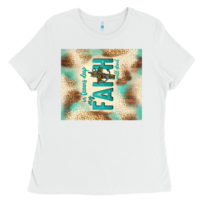 Faith With Cross Ladies Tee by TumblerDesignByShophia | Teevron