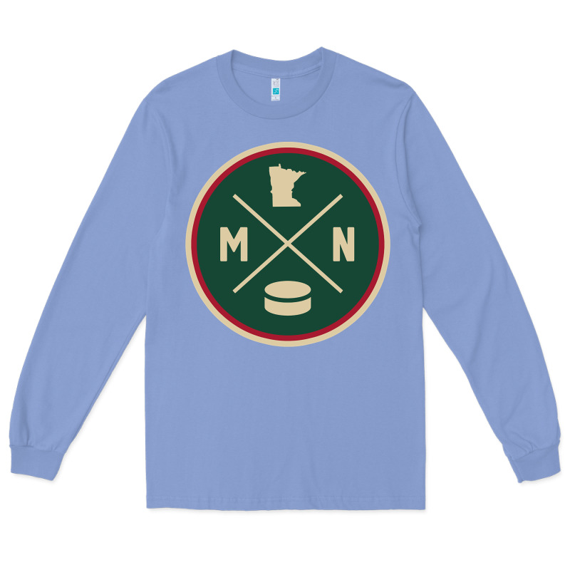 Classic Minnesota Hockey Mn Outline Pullover Hoodie Long Sleeve Tee by maiPhamDesign | Teevron