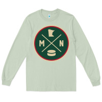 Matcha Classic Minnesota Hockey MN Outline Pullover Hoodie Long Sleeve Tee - maiPhamDesign
