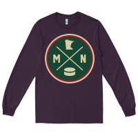 Plum Classic Minnesota Hockey MN Outline Pullover Hoodie Long Sleeve Tee - maiPhamDesign