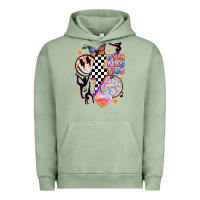 Pigment Oil Green retro gymnastics Urban Hoodie - JahusDesignShop