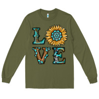 Army Green sunflower love Long Sleeve Tee - RanaPortraitStore