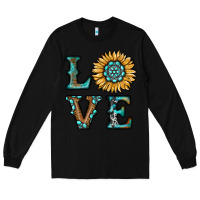 Black sunflower love Long Sleeve Tee - RanaPortraitStore