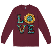 Burgundy sunflower love Long Sleeve Tee - RanaPortraitStore