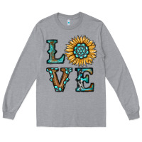 Heather Grey sunflower love Long Sleeve Tee - RanaPortraitStore