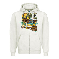 Oatmeal Heather lake squad Zipper Hoodie - BarkalooDesign