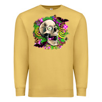 Antique Gold halloween skull Premium Sweatshirt - AdoDesignShop