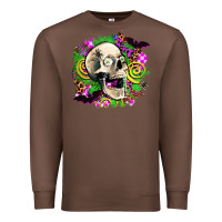 Chestnut halloween skull Premium Sweatshirt - AdoDesignShop